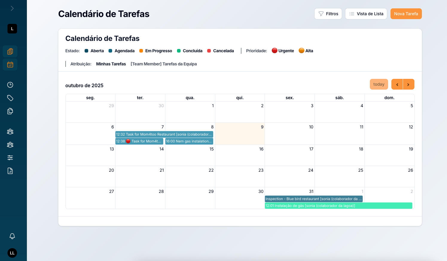 Visual weekly planning board with drag-and-drop scheduling